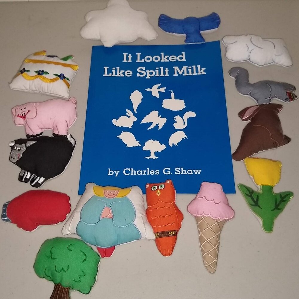 It looked like spilt milk + Lakeshore flannel 14 pieces